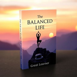 A visually engaging book cover for 'The Balanced Life' by Great Learner