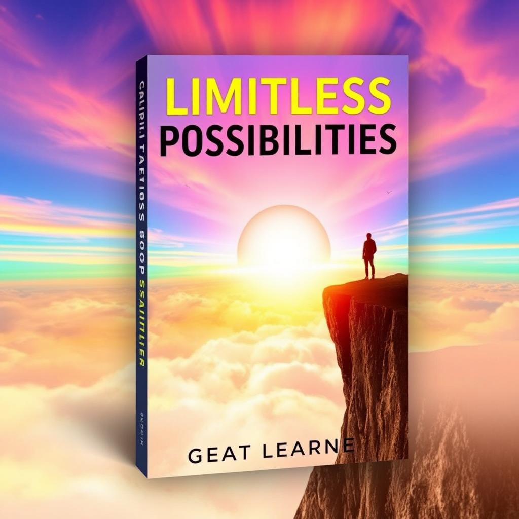 An inspiring and visually captivating book cover for 'Limitless Possibilities' by Great Learner