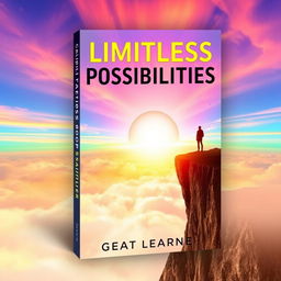 An inspiring and visually captivating book cover for 'Limitless Possibilities' by Great Learner