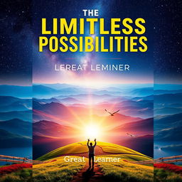 An inspiring and visually dynamic book cover for 'Limitless Possibilities' by Great Learner