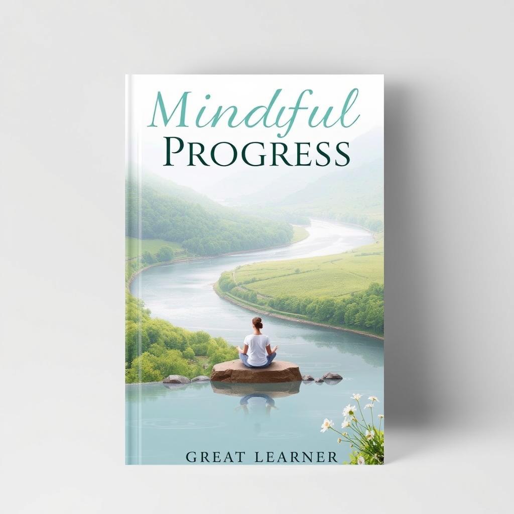 A beautifully tranquil book cover for 'Mindful Progress' by Great Learner