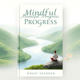 A beautifully tranquil book cover for 'Mindful Progress' by Great Learner