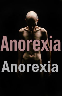 A striking and artistic representation featuring the word 'Anorexia' in large, bold letters on the front flank of the image