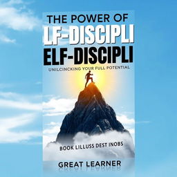 A motivational and visually impactful book cover for 'The Power of Self-Discipline: Unlocking Your Full Potential' by Great Learner