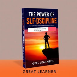 An inspiring and bold book cover for 'The Power of Self-Discipline' by Great Learner