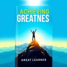 An empowering and striking book cover for 'Achieving Greatness' by Great Learner