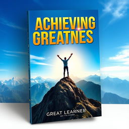 An empowering and striking book cover for 'Achieving Greatness' by Great Learner