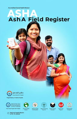 A front cover design for an Accredited Social Health Activist (ASHA) Field Register