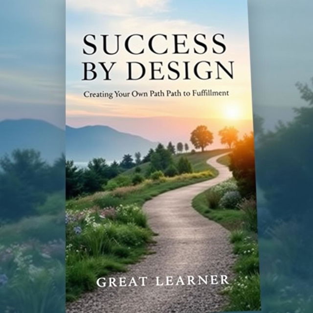 An elegant and inspiring book cover for 'Success by Design: Creating Your Own Path to Fulfillment' by Great Learner