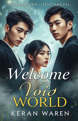 A captivating book cover for a romantic thriller titled 'Welcome to Void World'
