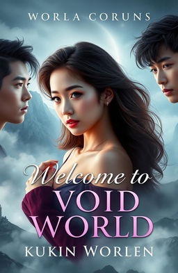 A captivating book cover for a romantic thriller titled 'Welcome to Void World'