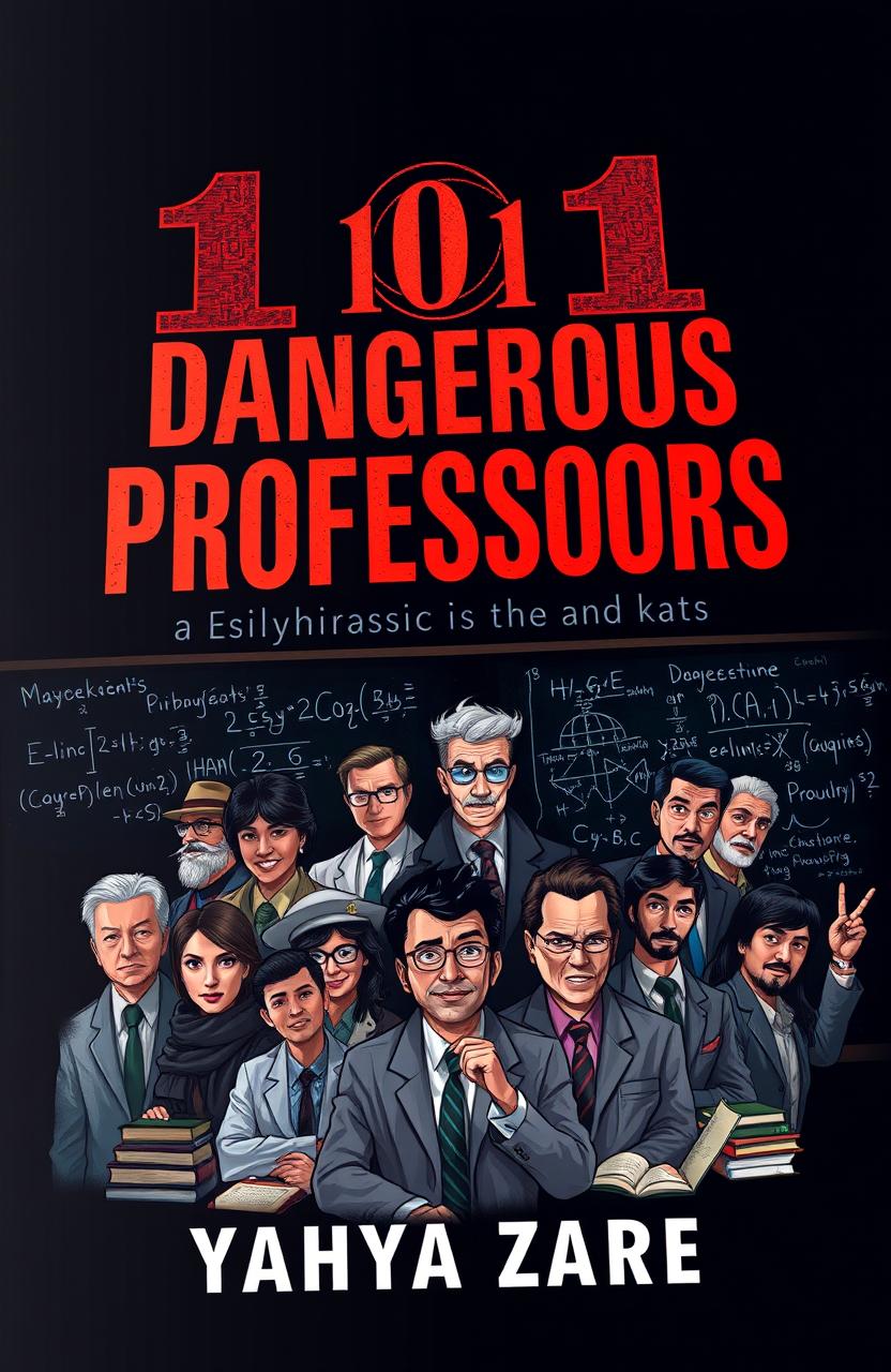A striking cover image for the book titled '101 Dangerous Professors' by Yahya Zare