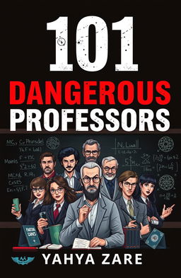 A striking cover image for the book titled '101 Dangerous Professors' by Yahya Zare