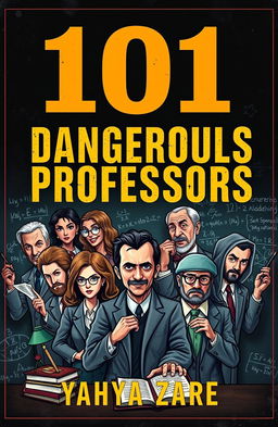 A striking cover image for the book titled '101 Dangerous Professors' by Yahya Zare