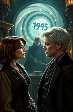 An intense scene depicting Hermione Granger and Draco Malfoy in the Room of Requirement, their expressions filled with passion and conflict