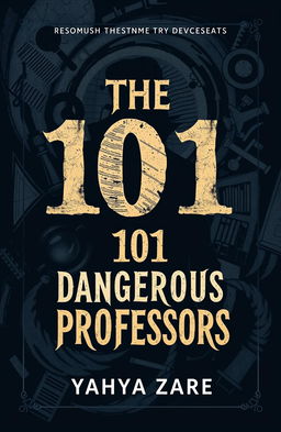 A captivating book cover design for a fictional book titled "The 101 Dangerous Professors" written by Yahya Zare