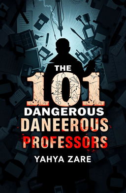 A captivating book cover design for a fictional book titled "The 101 Dangerous Professors" written by Yahya Zare