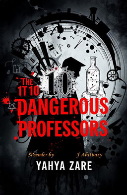 A captivating book cover design for a fictional book titled "The 101 Dangerous Professors" written by Yahya Zare