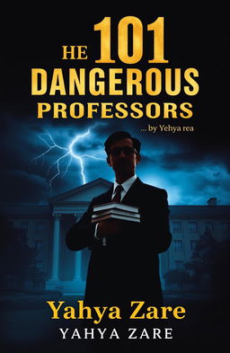 A visually striking book cover for 'The 101 Dangerous Professors' written by Yahya Zare