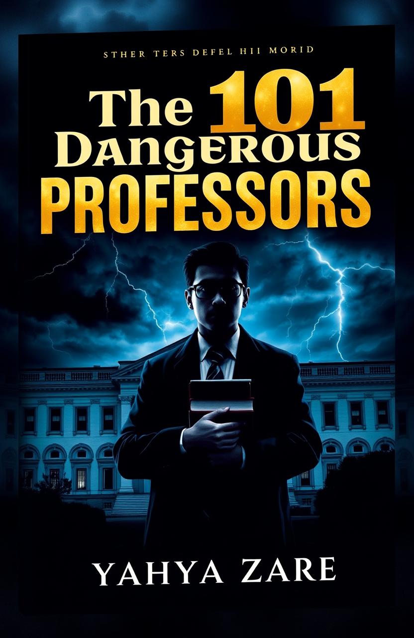 A visually striking book cover for 'The 101 Dangerous Professors' written by Yahya Zare