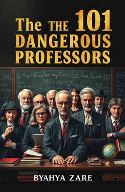 The cover image for a fictional book titled "The 101 Dangerous Professors" written by Yahya Zare