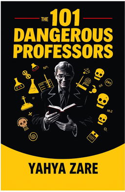 A striking book cover for 'The 101 Dangerous Professors' written by Yahya Zare