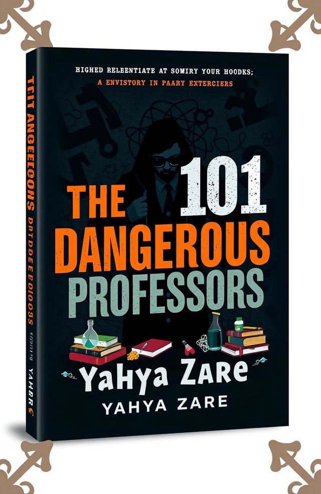 A gripping and bold cover design for the book titled 'The 101 Dangerous Professors' written by Yahya Zare