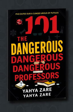 A gripping and bold cover design for the book titled 'The 101 Dangerous Professors' written by Yahya Zare