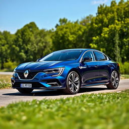 A stunning coupé design of the Renault Talisman with two doors, featuring sleek lines and a modern aesthetic