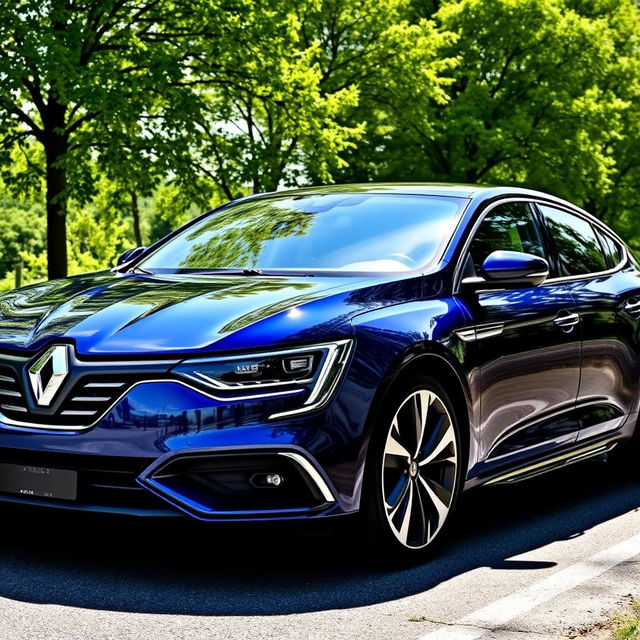 A stunning coupé design of the Renault Talisman with two doors, featuring sleek lines and a modern aesthetic