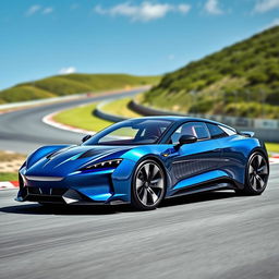 A sleek, futuristic design of the 508 T16 car, showcasing its aerodynamic body, aggressive front grille, and sharp headlights with LED accents