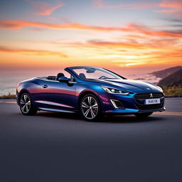 A stunning Peugeot 508 convertible, showcasing its sleek and modern design