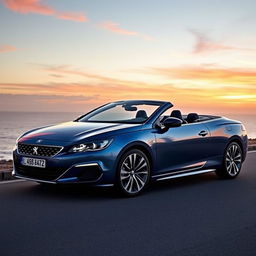 A stunning Peugeot 508 convertible, showcasing its sleek and modern design