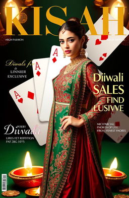 A high fashion magazine cover featuring the brand Kisah