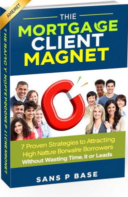Create a visually engaging book cover for 'The Mortgage Client Magnet: 7 Proven Strategies to Attract and Nurture High-Value Borrowers Without Wasting Time or Leads'