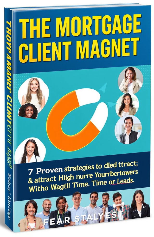 Create a visually engaging book cover for 'The Mortgage Client Magnet: 7 Proven Strategies to Attract and Nurture High-Value Borrowers Without Wasting Time or Leads'