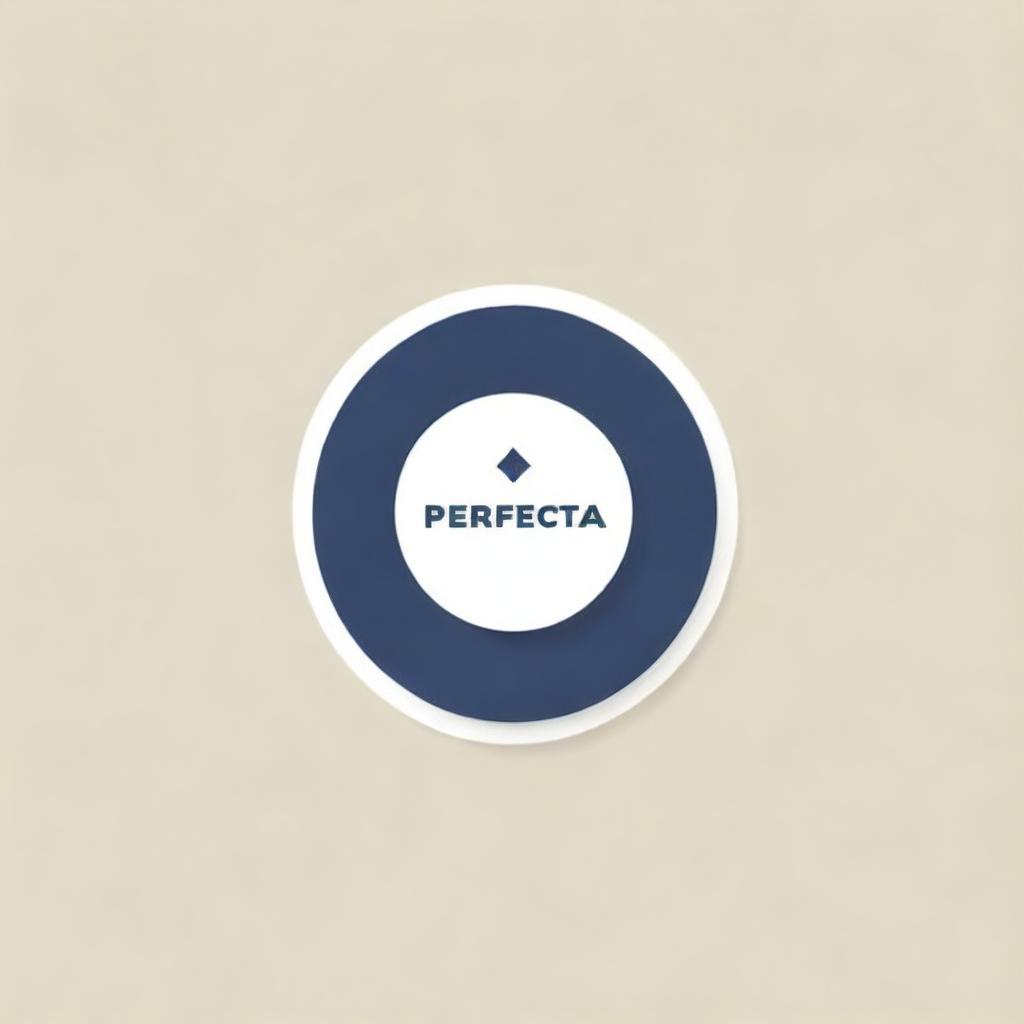 A logo featuring the word 'Perfecta' surrounded by fabric textures, the lettering should be modern style.