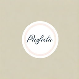 A logo featuring the word 'Perfecta' surrounded by fabric textures, the lettering should be modern style.