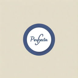 A logo featuring the word 'Perfecta' surrounded by fabric textures, the lettering should be modern style.