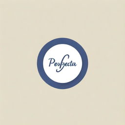 A logo featuring the word 'Perfecta' surrounded by fabric textures, the lettering should be modern style.