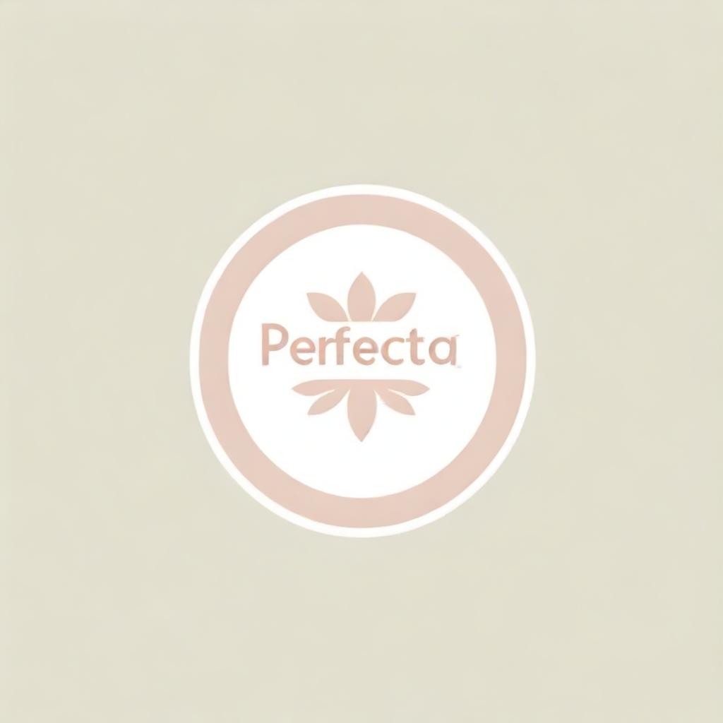 A logo featuring the word 'Perfecta' surrounded by fabric textures, the lettering should be modern style.