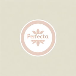 A logo featuring the word 'Perfecta' surrounded by fabric textures, the lettering should be modern style.