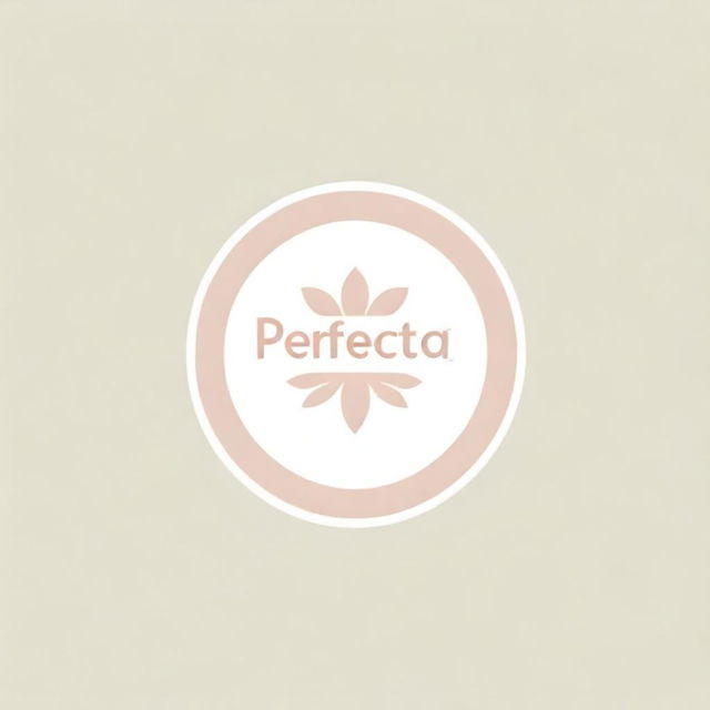 A logo featuring the word 'Perfecta' surrounded by fabric textures, the lettering should be modern style.