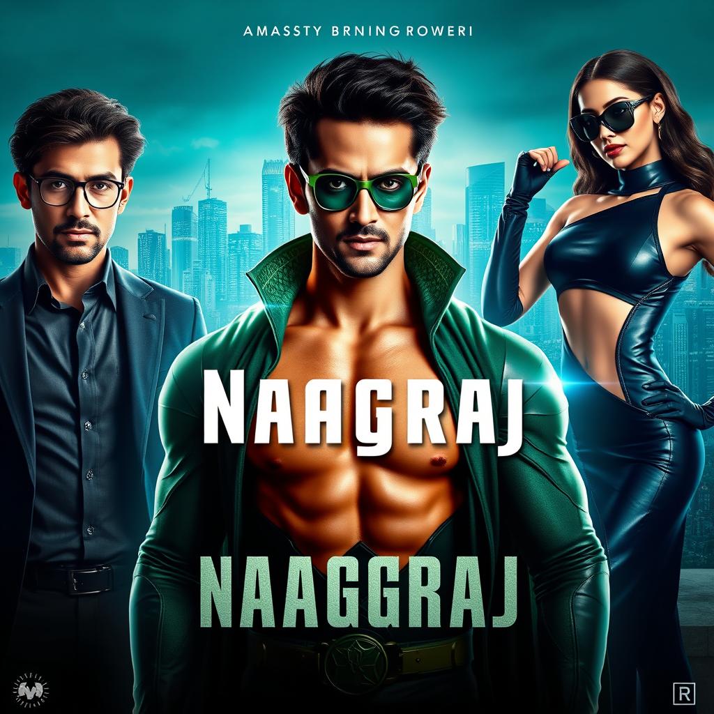 A vertical film poster for the Indian comics-based superhero movie titled 'Naagraj'