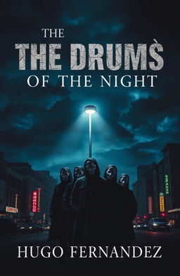 A striking book cover design featuring a dark, atmospheric urban landscape at night