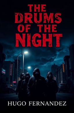 A striking book cover design featuring a dark, atmospheric urban landscape at night