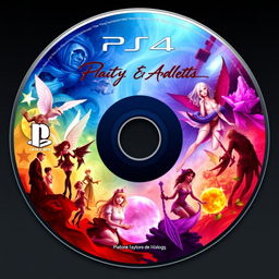 A visually enticing and sophisticated design of a PS4 game disc featuring a fictional adult-themed game