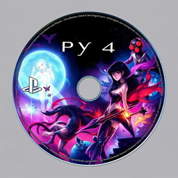 A visually enticing and sophisticated design of a PS4 game disc featuring a fictional adult-themed game