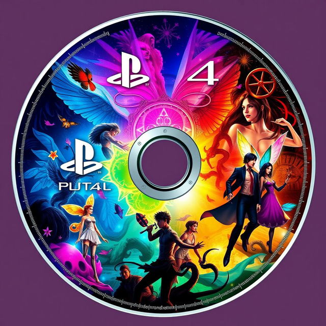 A visually enticing and sophisticated design of a PS4 game disc featuring a fictional adult-themed game