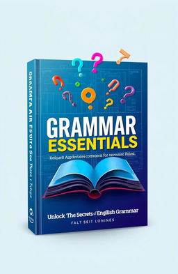 A visually captivating ebook cover design for 'Grammar Essentials' tailored for English learners